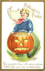 Series 226-F Halloween Pranks JOL Postcard