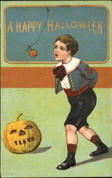 A Happy Halloween Postcard Postcard