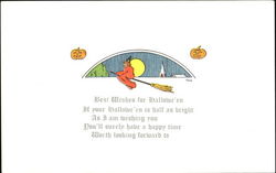 Best Wishes For Halloween Postcard