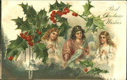 Best Christmas Wishes Angels Postcard Postcard