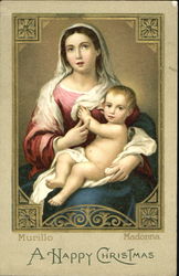 A Happy Christmas Madonna & Child Postcard Postcard