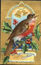 A Joyful Christmas Bird Postcard Postcard