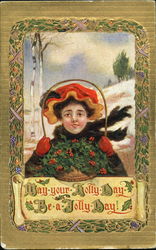 May Your Holly Day Be A Jolly Day Christmas Postcard Postcard