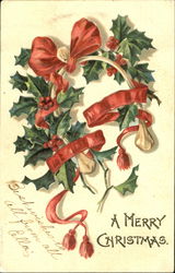 A Merry Christmas Wishbone Postcard Postcard