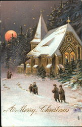 A Merry Christmas Postcard Postcard