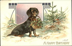 A Happy Birthday Dogs Postcard Postcard