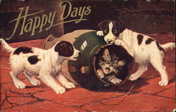 Happy Days Dogs Postcard Postcard