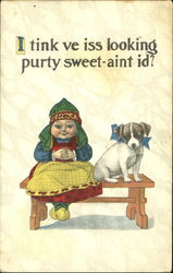 I Tink Ve Iss Looking Purty Sweet-Aint Id Dogs Postcard Postcard