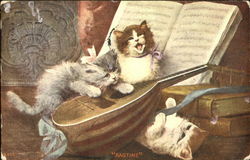 Ragtime Cats Postcard Postcard