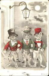 Cats on the Town Postcard Postcard