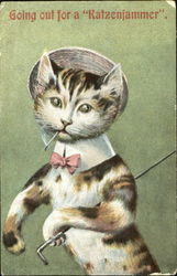 Going Out For A Katzenjammer Cats Postcard Postcard