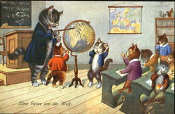 Eine Reise Um Die Welt Cats Postcard Postcard