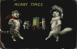 Merry Times Cats Postcard Postcard