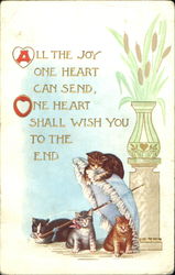 All The Joy One Healrt Can Snd Cats Postcard Postcard