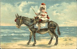 Girl on a Pony Postcard