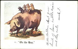 On The Hog Pigs Postcard Postcard