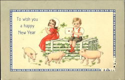 To Wish You A Happy New Year Postcard