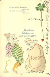 Herzlichen Gluckwunsch Zum Neuen Jahre Pigs Postcard Postcard