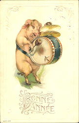 Bonne Anne Pigs Postcard Postcard