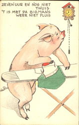 Zeven Uur En Nog Niet Thuis Pigs Postcard Postcard