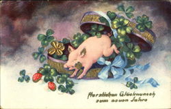 Pfernfichan Gluekwunooh Zum Noven Fahre Postcard