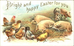 Bright And Happy Easter For You Postcard