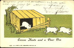 Excuse Haste And A Poor Pen Postcard