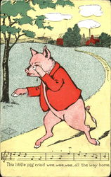 This Little Pig Cried Wee Wee Wee All The Way Home Postcard