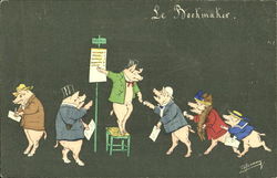 Le Prookmaker Pigs Postcard Postcard