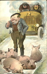 Pig Farmer Pigs Postcard Postcard