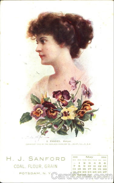 Pansies May 1911 Calendars