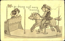 We Go Driving Most Every Evening Romance & Love Postcard Postcard