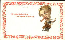 It's The Little Thing That Leaves The Sting Postcard