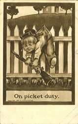 On Picket Duty Postcard