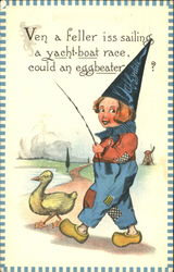 Ven A Feller Iss Sailing A Yacht-Boat Race, Could An Eggbeater Postcard