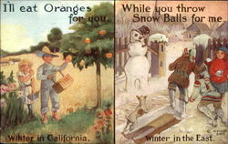 Winter In California, The East Scenic, CA Postcard Postcard