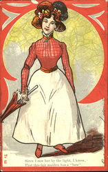 Since I Saw Her By The Light, I Know, That This Fair Maiden Has A Bow Hold To Light Postcard Postcard