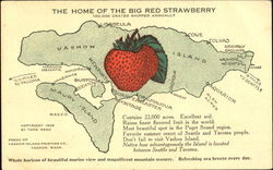 The Home Of The Big Red Strawberry Vashon, WA Postcard Postcard