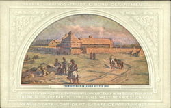 The First Fort Dearborn Built In 1803 Advertising Postcard Postcard