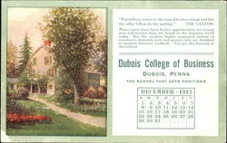 Dubois College of Business December 1912 Pennsylvania Postcard Postcard