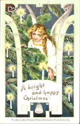 A Bright And Happy Christmas Postcard