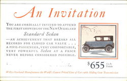 Willy's-Overland Standard Sedan Postcard