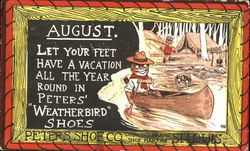 August - Peters Shoe Co. Postcard