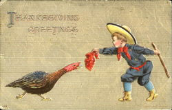 Thanksgiving Greetings Postcard