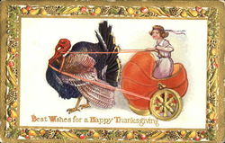 Best Wishes For A Happy Thanksgiving Postcard