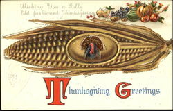 Thanksgiving Greetings Turkeys Postcard Postcard