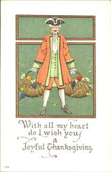 With All My Heart Do I Wish You A Joyful Thanksgiving Postcard