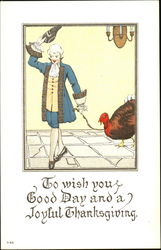 To Wish You Good Day And A Joyful Thanksgiving Postcard