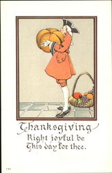 Thanksgiving Right Joyful Be This Day For Thee Postcard Postcard