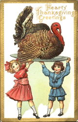 Hearty Thanksgiving Greetings Postcard